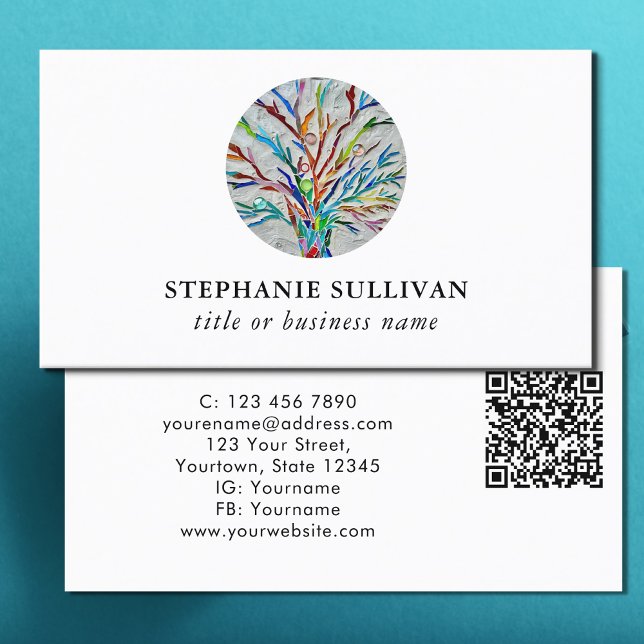 QR Code Tree Professional Business Card (Creator Uploaded)