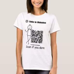 Qr Code Tshirts Links to Websites Scan if you Dare