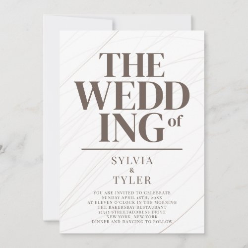 QR Code Typography Wedding Invitation
