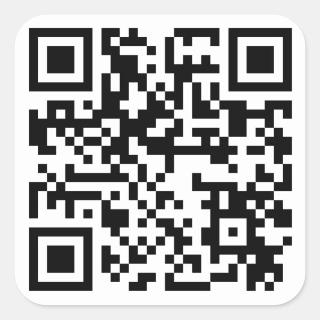 QR-code URL sticker 2.5 x 2.5 inches (Front)