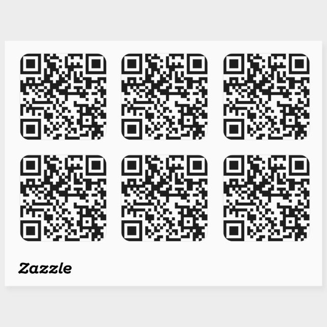 QR-code URL sticker 2.5 x 2.5 inches | Zazzle