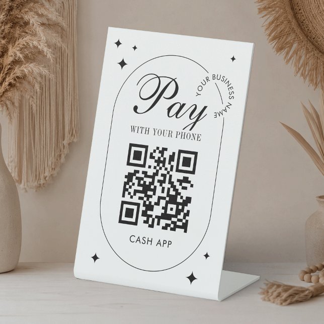 QR Code Venmo Payment Minimalist Scan to Pay Pedestal Sign (Creator Uploaded)