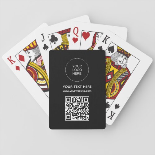 QR Code Website Address Logo Scan Barcode Custom Playing Cards
