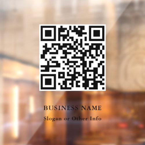 QR Code Website Link Business Window Cling