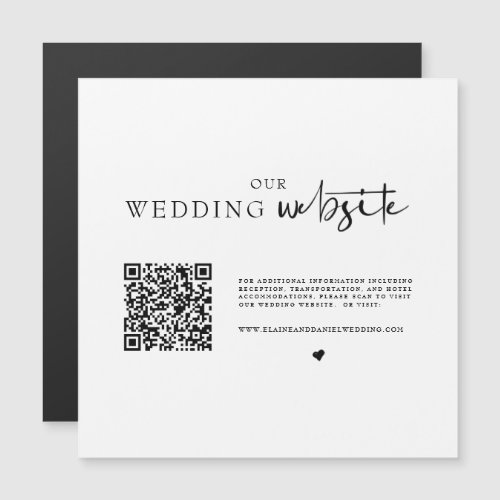 QR Code Wedding Details Magnetic Enclosure Card