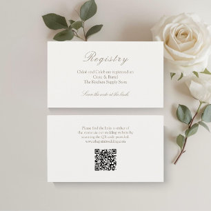QR Code Wedding Gift Registry Enclosure Card