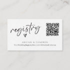 QR Code Wedding Registry Modern Simple Handwriting