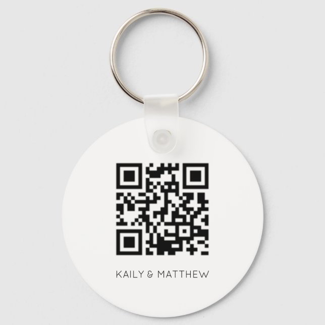   QR Code Wedding Save the date  Keychain (Front)