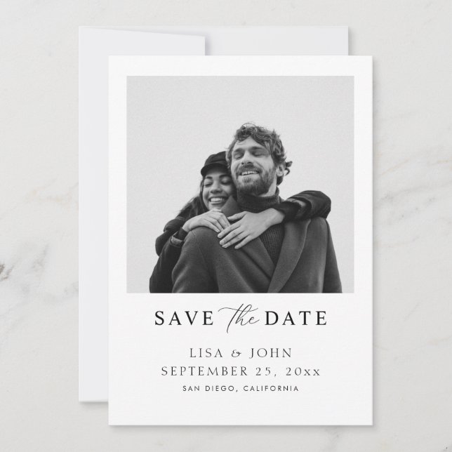 Qr Code Wedding Save the Date Photo  Invitation (Front)