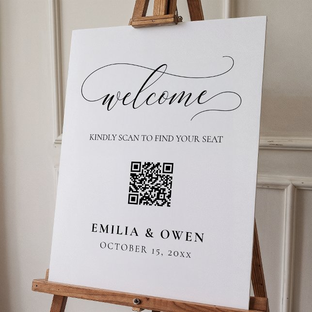Qr Code Wedding Seating Chart Sign (Creator Uploaded)