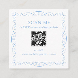 QR Code Wedding Website Enclosure Card