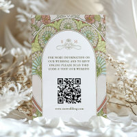 QR Code Wedding Website Info Art Nouveau