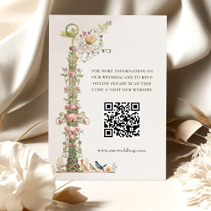 QR Code Wedding Website Info Enclosure Card