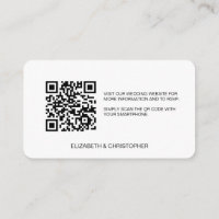 QR code wedding website Seats reserved Minimalist