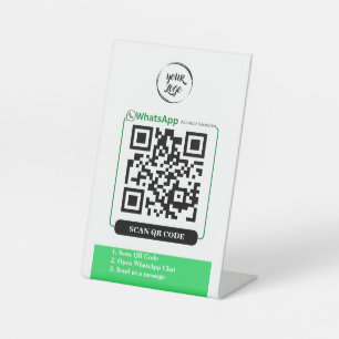 QR Code WhatsApp Business Pedestal Sign