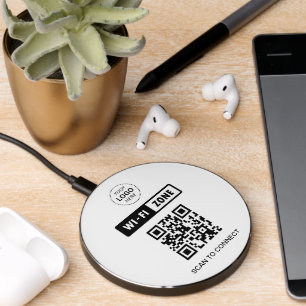 QR Code Wifi Business Logo Scan to Connect Wireless Charger