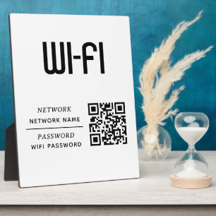 QR Code Wifi Network Name & Password Plaque