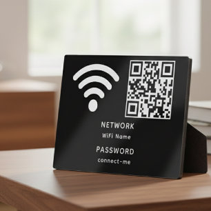QR Code Wifi Password and Network Personalized  Plaque