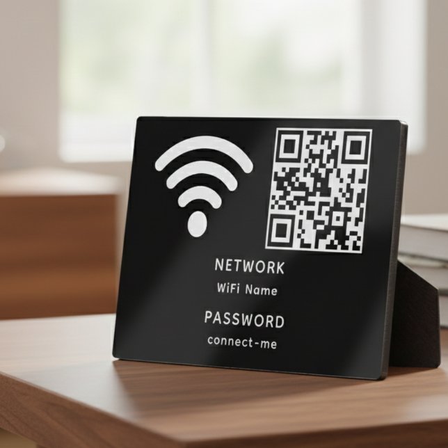 QR Code Wifi Password and Network Personalized  Plaque (Creator Uploaded)