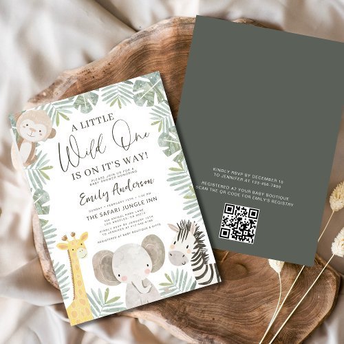 Safari baby shower invitation