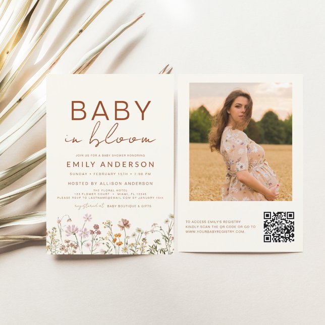 QR Code Wildflower Baby in Bloom Baby Shower (Creator Uploaded)