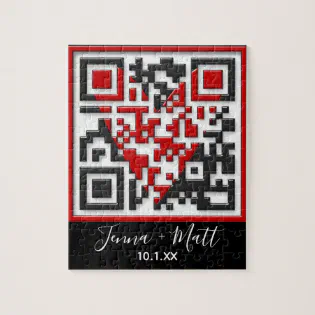 QR Code Will You Marry Me Proposal with 3D-Effect Jigsaw Puzzle