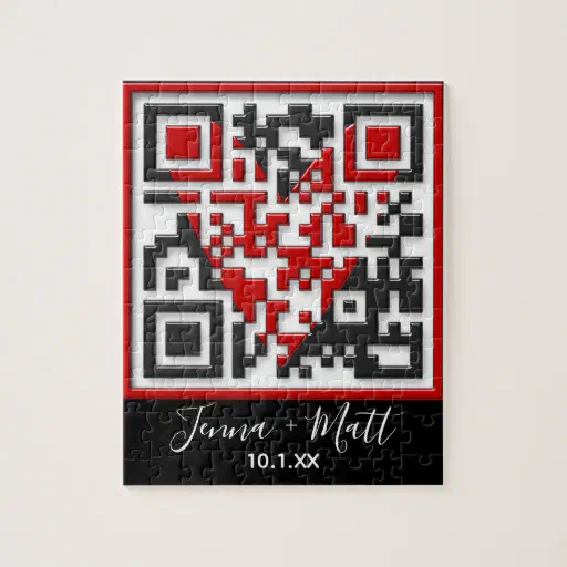 QR Code Will You Marry Me Proposal with 3D-Effect Jigsaw Puzzle