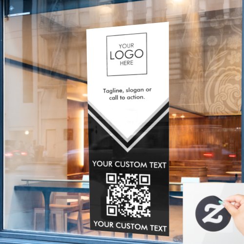 QR Code Window Decal Your Logo Large Window Cling