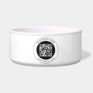 QR Code with Business Name Editable Bowl