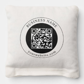 QR Code with Business Name Editable Cornhole Bags
