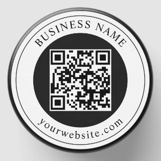 QR Code with Business Name Editable Mini Candle Favors