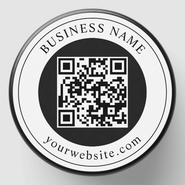 QR Code with Business Name Editable Mini Candle Favors (Front)