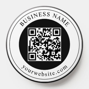 QR Code with Business Name Editable PopSocket
