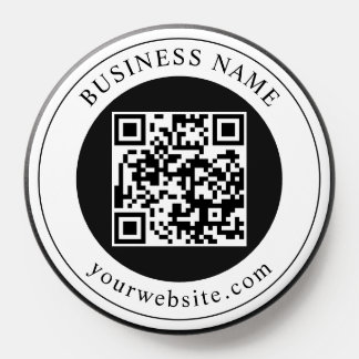 QR Code with Business Name Editable PopSocket