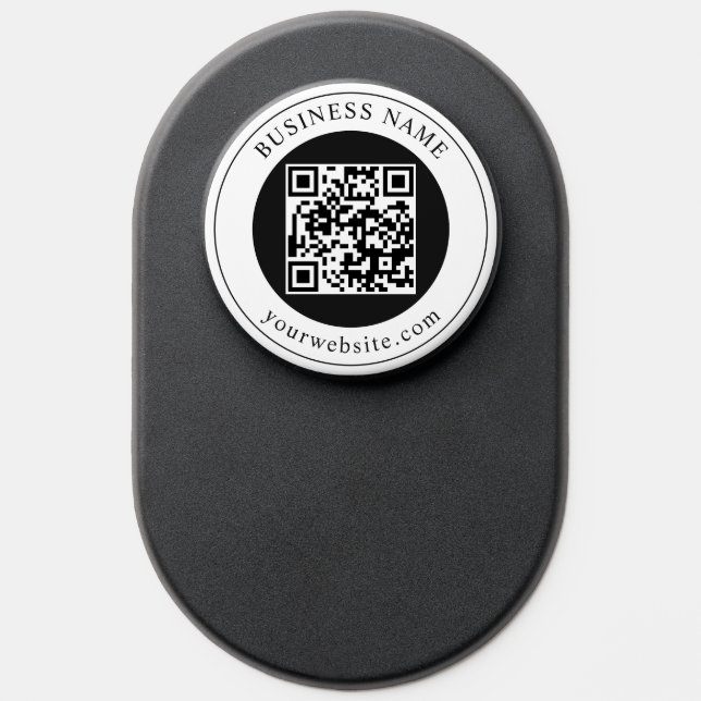 QR Code with Business Name Editable PopSocket (Popsocket)