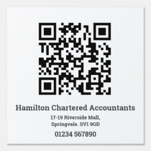 QR Code with Name & Business Sign