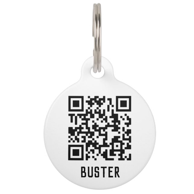 QR Code With Name Pet ID Tag (Front)