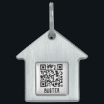 QR Code With Name Pet ID Tag<br><div class="desc">Ideal for the security of your pet. Let others scan your QR Code With their mobile phones to find out your contact number or a link to you. Replace image with your own uploaded QR Code. Add the name of your pet. There are various websites that allow you to create...</div>
