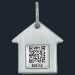 QR Code With Name Pet ID Tag<br><div class="desc">Ideal for the security of your pet. Let others scan your QR Code With their mobile phones to find out your contact number or a link to you. Replace image with your own uploaded QR Code. Add the name of your pet. There are various websites that allow you to create...</div>