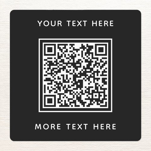 QR Code With Text Black Business Labels
