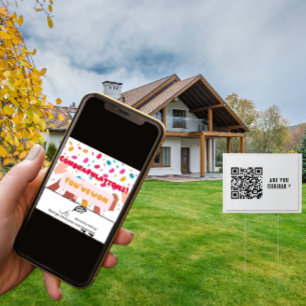 QR Code Yard Sign , Keep Nosy Neighbors Away