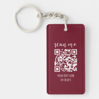 QR Code Your Logo Burgundy Business