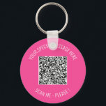 QR Code Your Special Message Modern Keychain<br><div class="desc">Choose Colors and Font - Your Special QR Code Info and Custom Text Personalized Modern Gift - Add Your QR Code - Image or Logo - photo / Text - Name or other info / message - Resize and Move or Remove / Add Elements - Image / Text with Customization...</div>