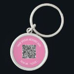 QR Code Your Special Message Modern Surprise Gift  Keychain<br><div class="desc">Choose Colors and Font - Your Special QR Code Info and Custom Text Personalized Modern Gift - Add Your QR Code - Image or Logo - photo / Text - Name or other info / message - Resize and Move or Remove / Add Elements - Image / Text with Customization...</div>