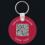 QR Code Your Special Message Surprise Keychain<br><div class="desc">Choose Colors and Font - Your Special QR Code Info and Custom Text Personalized Modern Gift - Add Your QR Code - Image or Logo - photo / Text - Name or other info / message - Resize and Move or Remove / Add Elements - Image / Text with Customization...</div>