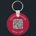 QR Code Your Special Message Surprise Keychain<br><div class="desc">Choose Colors and Font - Your Special QR Code Info and Custom Text Personalized Modern Gift - Add Your QR Code - Image or Logo - photo / Text - Name or other info / message - Resize and Move or Remove / Add Elements - Image / Text with Customization...</div>
