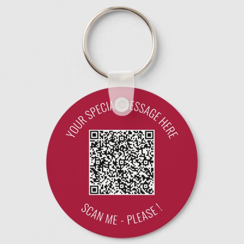 QR Code Your Special Message Surprise Keychain