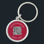 QR Code Your Special Message Surprise Keychain<br><div class="desc">Choose Colors and Font - Your Special QR Code Info and Custom Text Personalized Modern Gift - Add Your QR Code - Image or Logo - photo / Text - Name or other info / message - Resize and Move or Remove / Add Elements - Image / Text with Customization...</div>