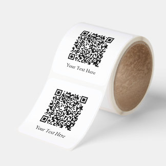 QR code your text here Sticker roll
