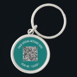 QR Code Your Text Message Surprise Keychain Gift<br><div class="desc">Choose Colors and Font - Your Special QR Code Info and Custom Text Personalized Modern Gift - Add Your QR Code - Image or Logo - photo / Text - Name or other info / message - Resize and Move or Remove / Add Elements - Image / Text with Customization...</div>